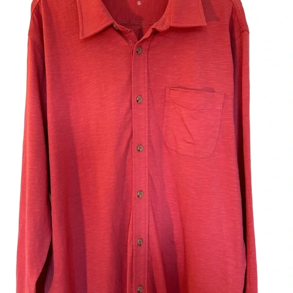 J. Crew Men's Long Sleeve Cotton Button Down Polo Shirt Sz XL Style #BB775